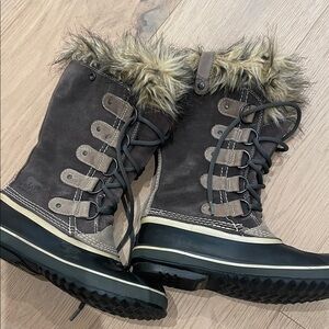 Sorel Faux-Fur Trim Lace-Up Snow Waterproof Boots